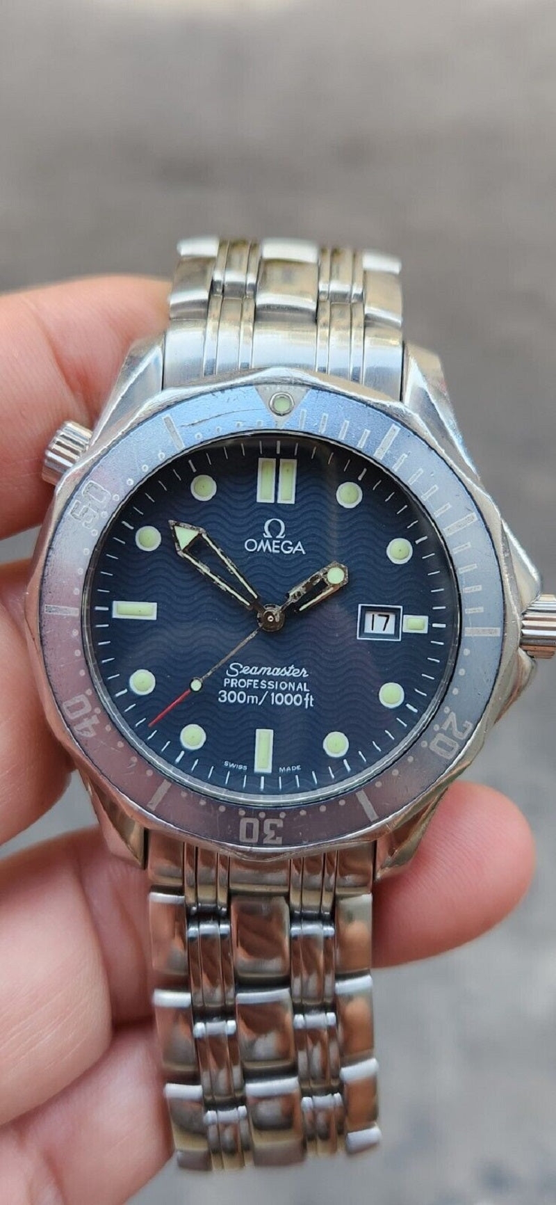 Omega Seamaster Diver 300 M Professional 300m JAMES BOND blue wave 254 Windsor Jewels