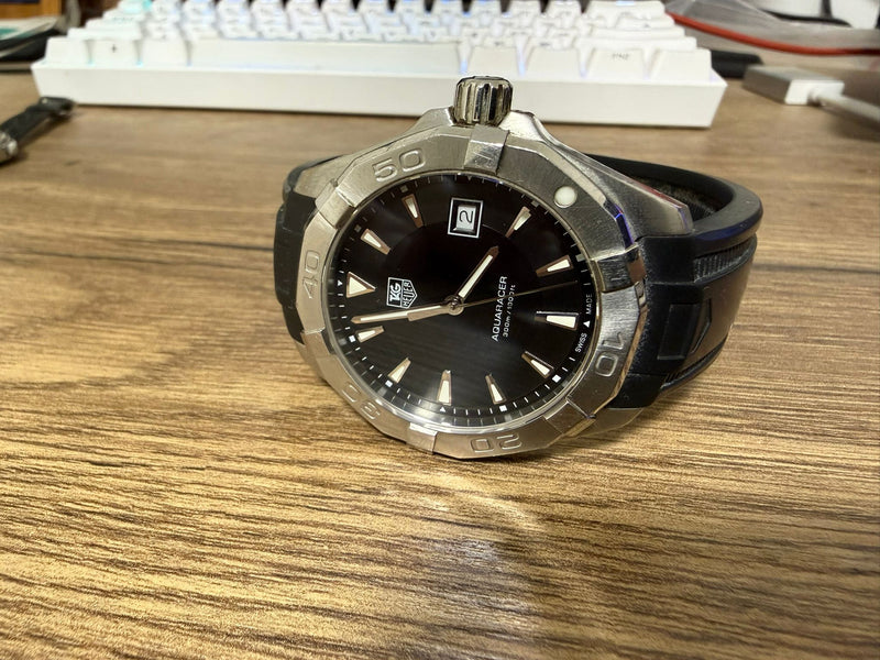 TAG Heuer Aquaracer 300M WAY1110 41mm Stainless Steel Watch With Box