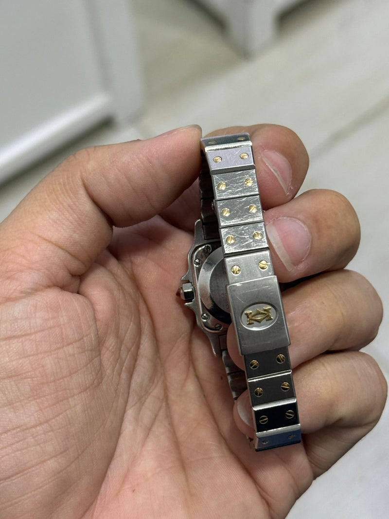 Cartier Santos Carree Automatic Brodeaux/Burgundy Dial Watch