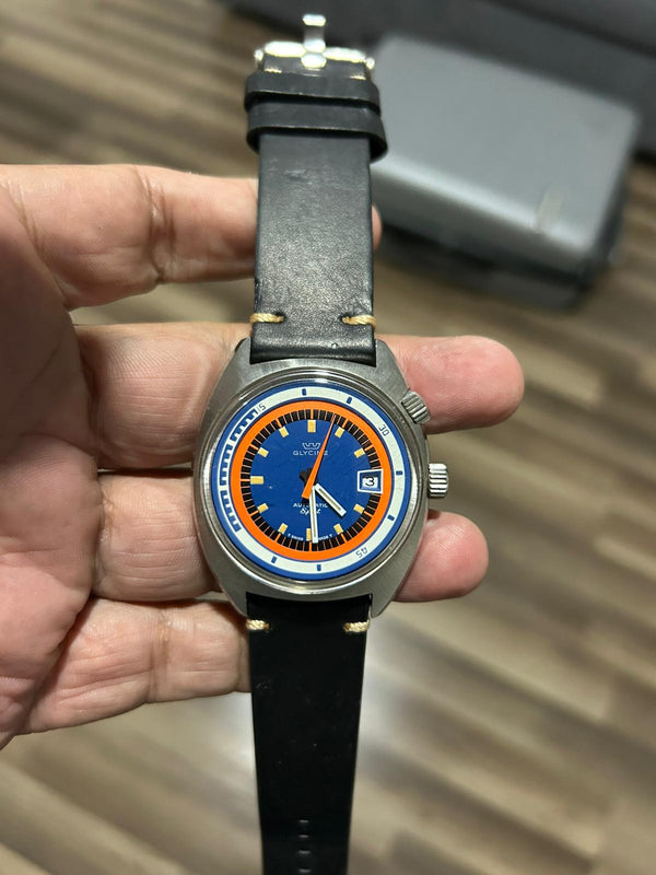 Glycine Airman SST “Sport” Super Compressor Blue Dial Automatic Wristwatch