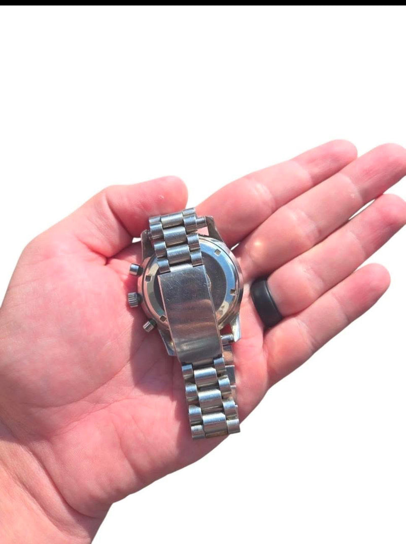 Movado Chronograph Super Sub Sea caliber M95 black dial 1960’s