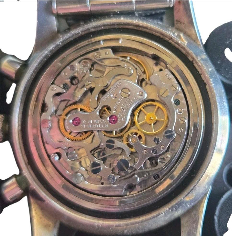 Movado Chronograph Super Sub Sea caliber M95 black dial 1960’s