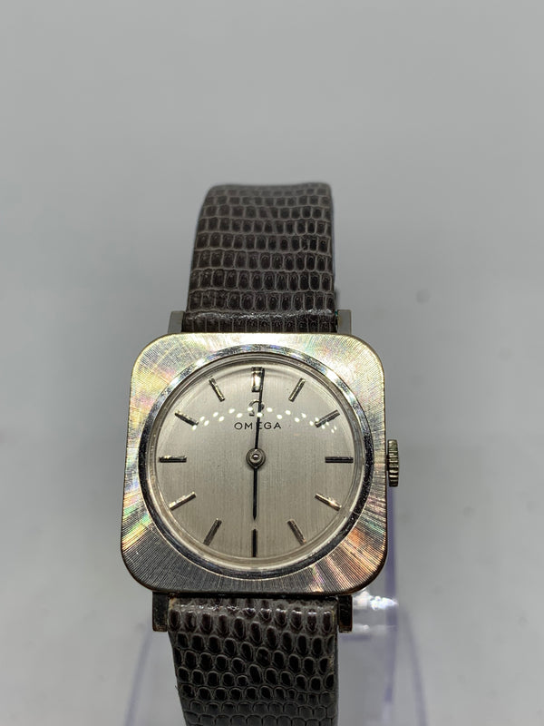 Omega Art Deco Solid White Gold