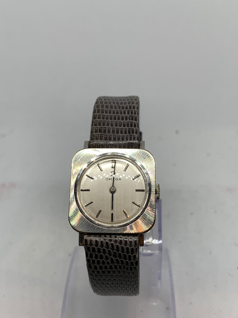 Omega Art Deco Solid White Gold