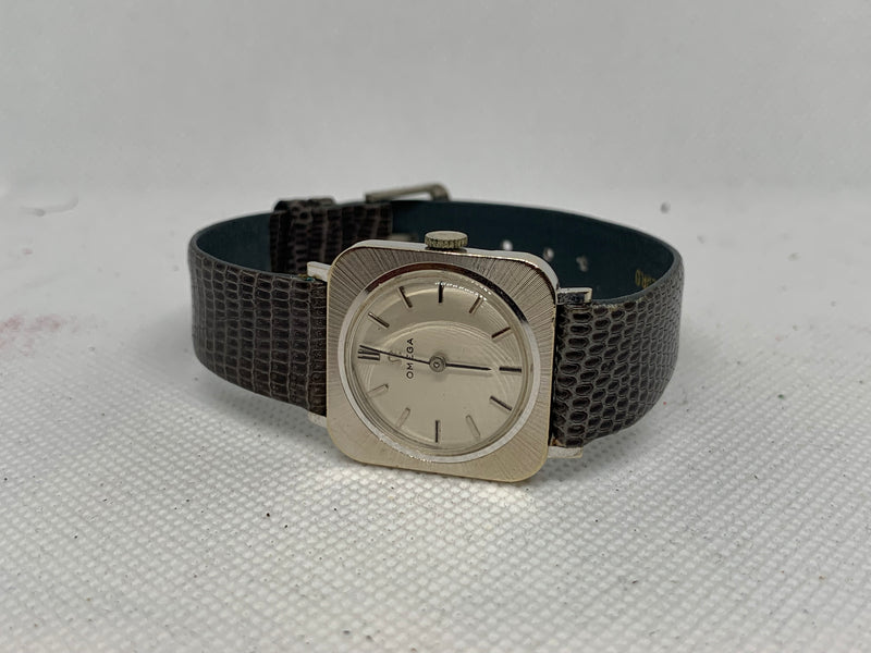 Omega Art Deco Solid White Gold