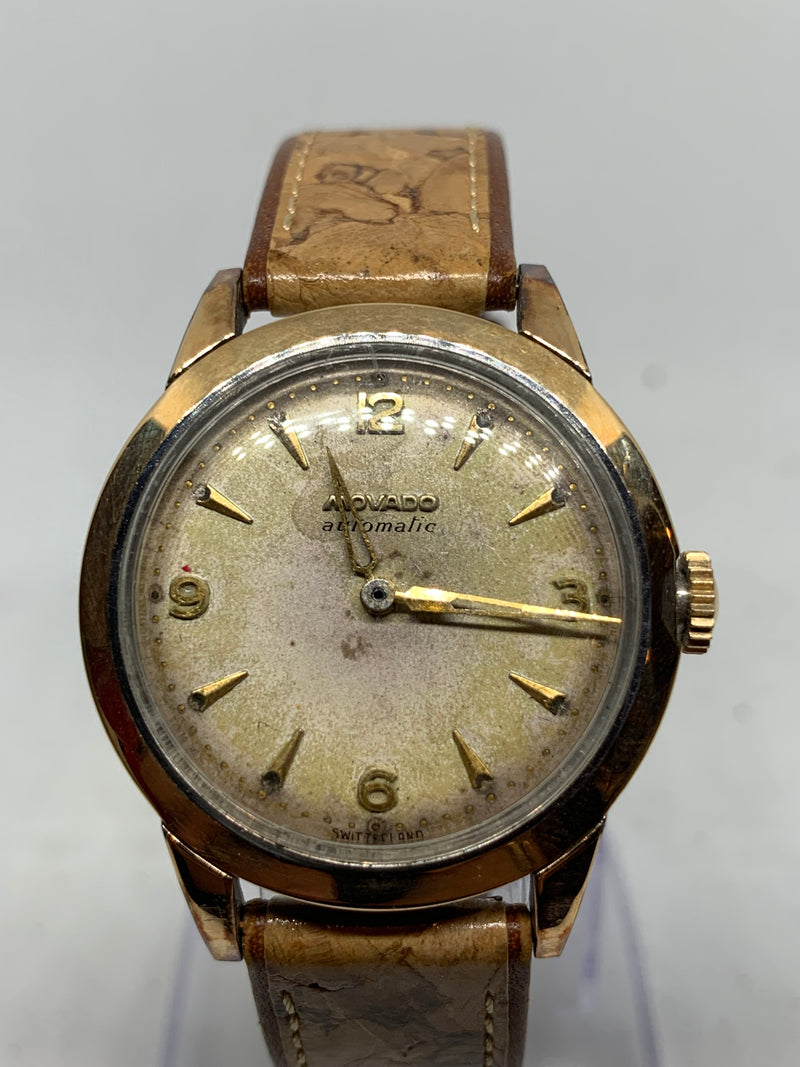 Movado Vintage Solid Gold Bezel Automatic 14K Solid gold Bezel Watch