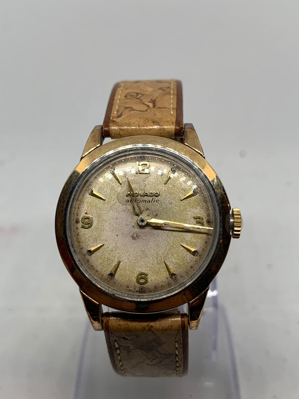 Movado Vintage Solid Gold Bezel Automatic 14K Solid gold Bezel Watch
