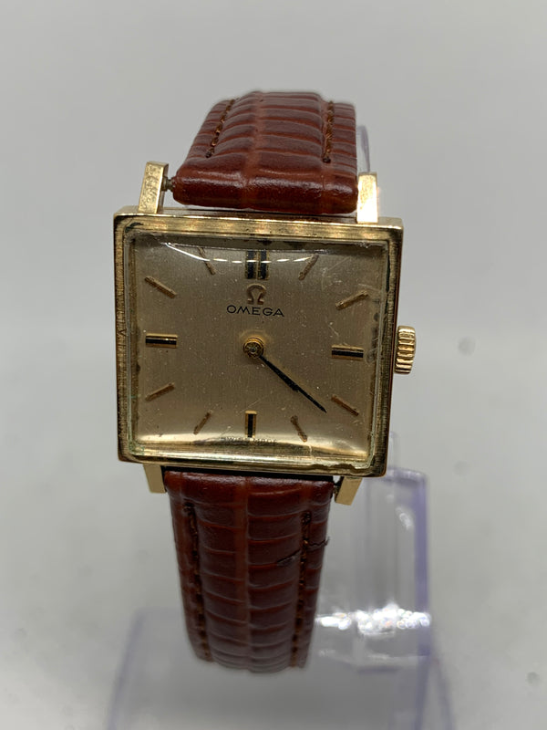 Omega Art Deco Solid 14K Gold Watch