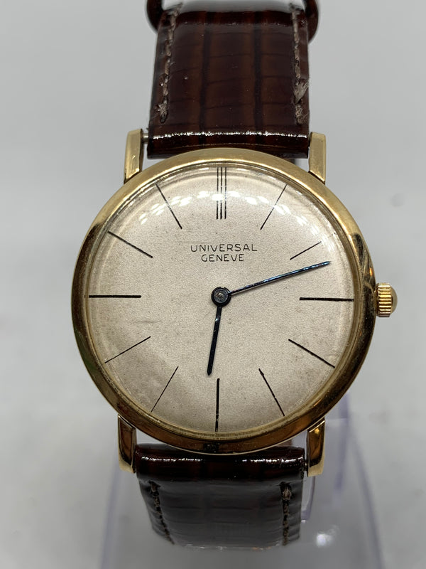 Universal Genève Solid 14K Gold Dress Watch