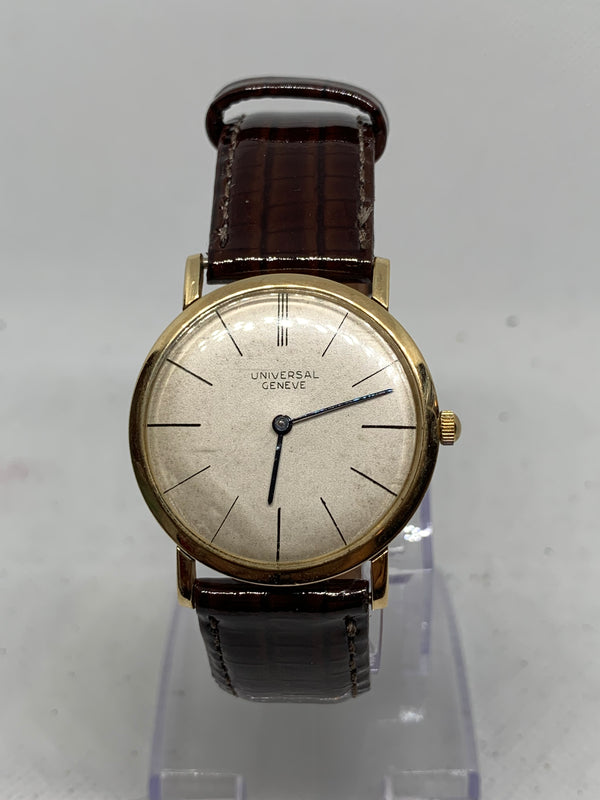 Universal Genève Solid 14K Gold Dress Watch