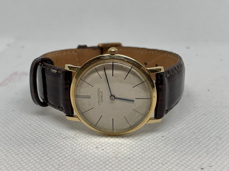 Universal Genève Solid 14K Gold Dress Watch