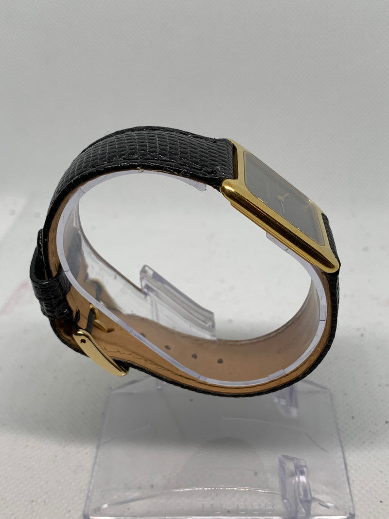 Jaeger-LeCoultre Classic Tank Style Vintage Mens Solid 18K Gold Watch