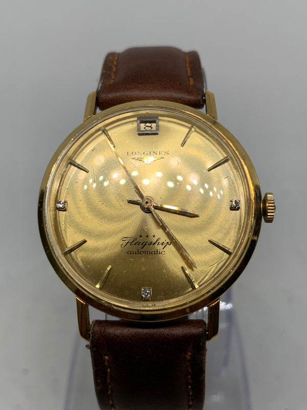 Longines Flagship 35 mm Diamonds 18K Solid Rose Gold Automatic Watch 3517 Diamond Markers