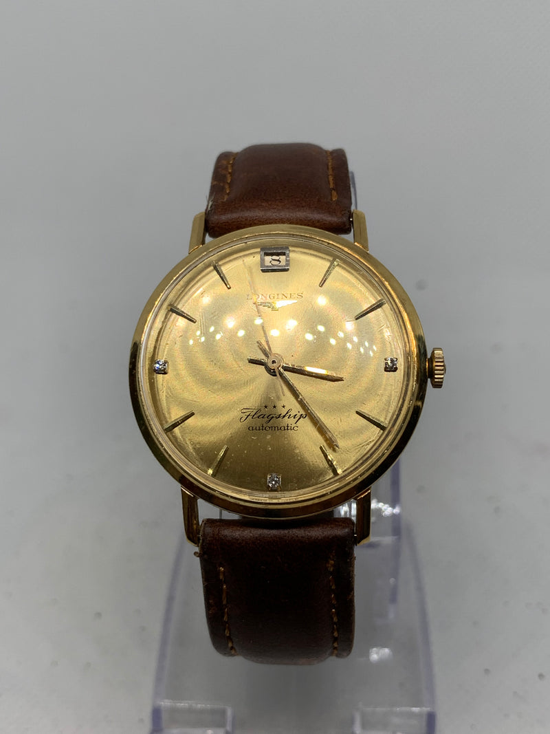 Longines Flagship 35 mm Diamonds 18K Solid Rose Gold Automatic Watch 3517 Diamond Markers