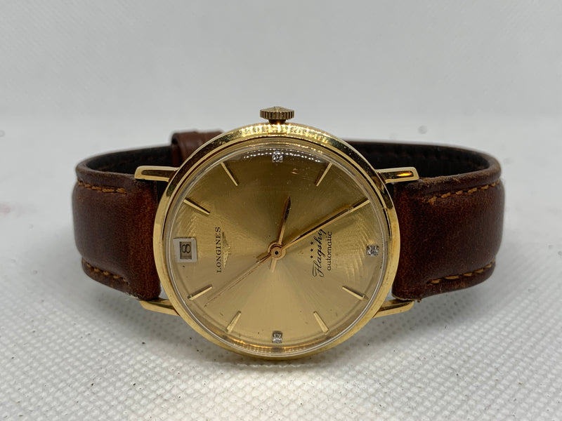 Longines Flagship 35 mm Diamonds 18K Solid Rose Gold Automatic Watch 3517 Diamond Markers