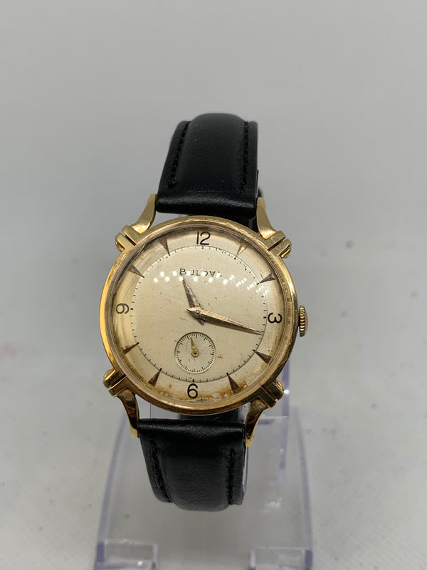 Bulova Vintage manual Wind 14k Solid Gold Fancy Case Watch