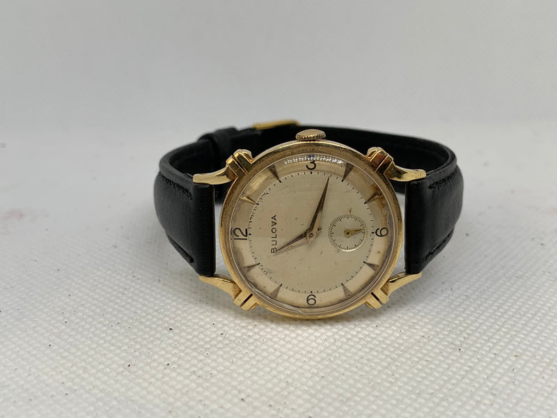 Bulova Vintage manual Wind 14k Solid Gold Fancy Case Watch
