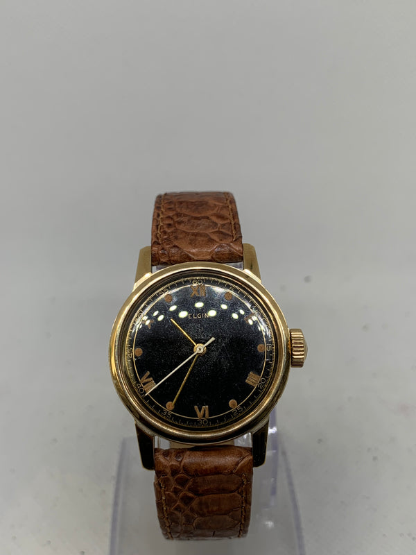 Elgin Vintage Manual Wind Solid 10K Gold Top Watch