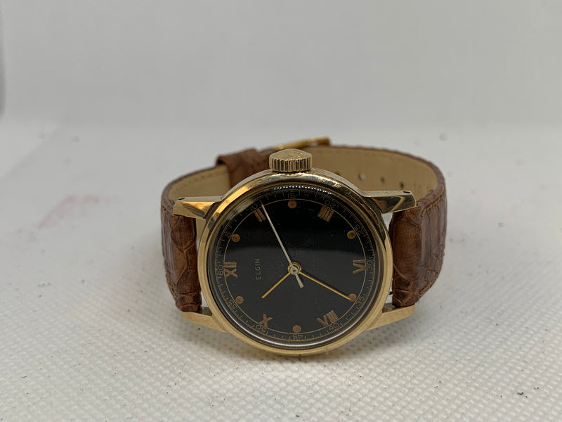 Elgin Vintage Manual Wind Solid 10K Gold Top Watch