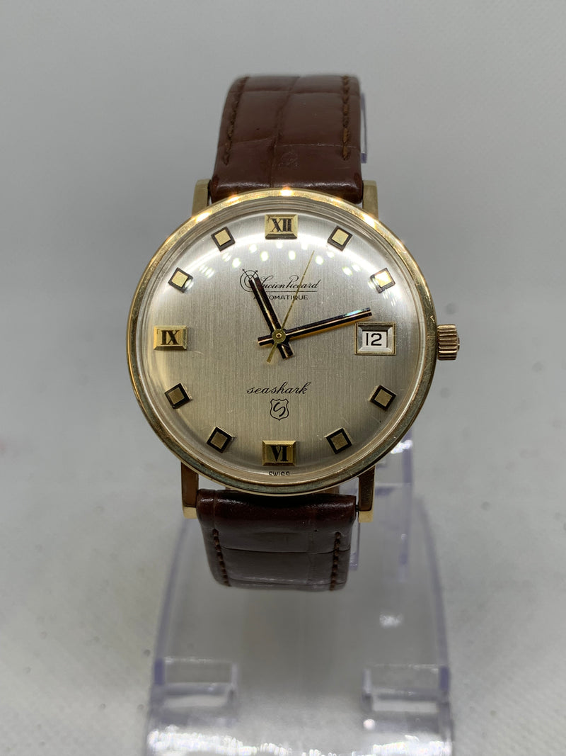 Lucien Piccard Automatic Seashark Vintage 14k Solid Gold Watch