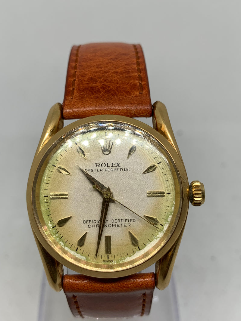 Rolex Oyster Perpetual 34 6590 Solid 18K Gold