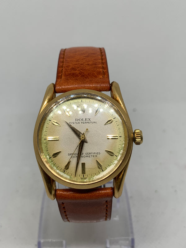 Rolex Oyster Perpetual 34 6590 Solid 18K Gold