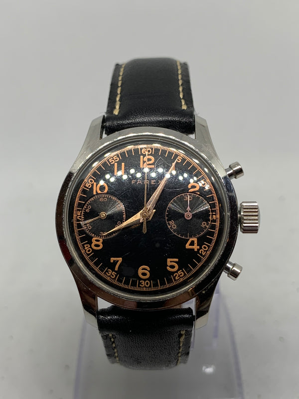 Farex Stepcase Chrono 1940s Valjoux 23