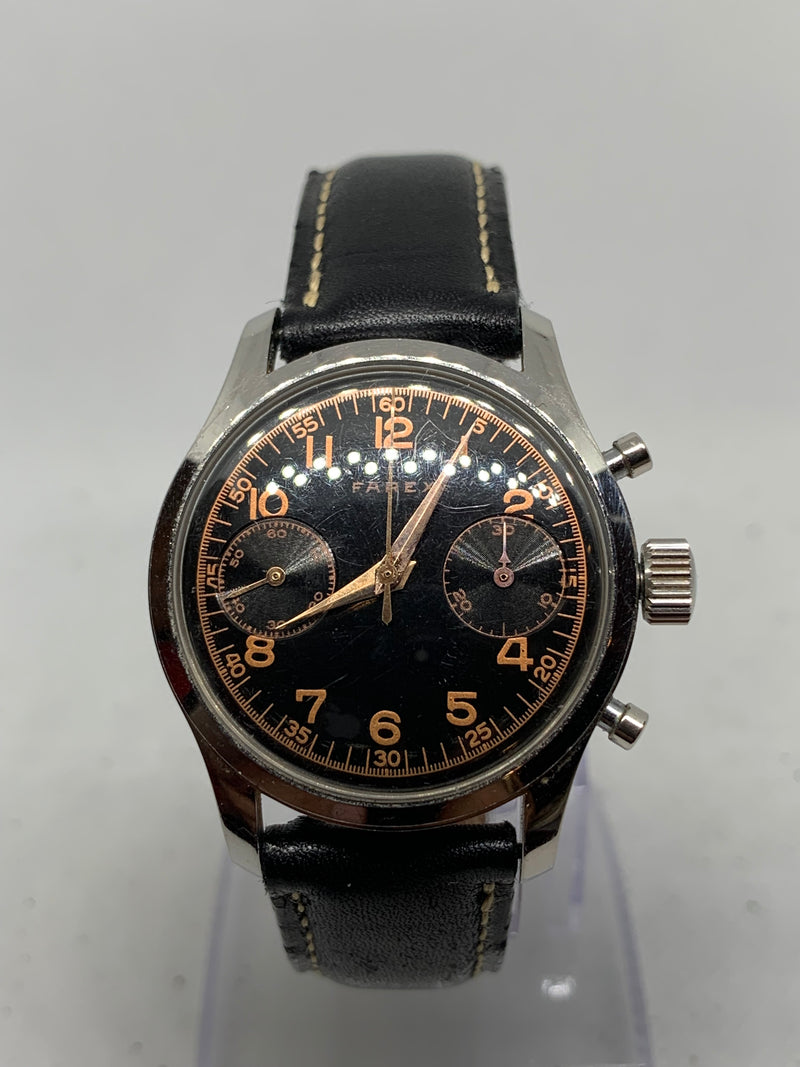 Farex Stepcase Chrono 1940s Valjoux 23