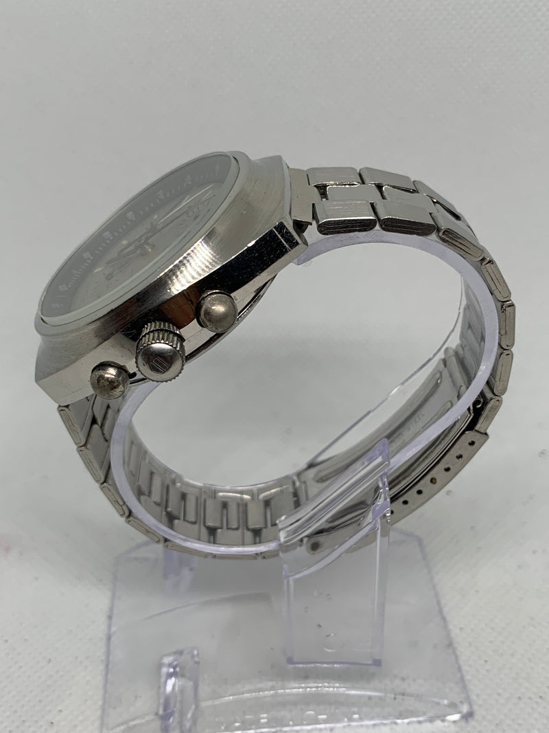 Heuer Pewter Stainless Steel Chronograph