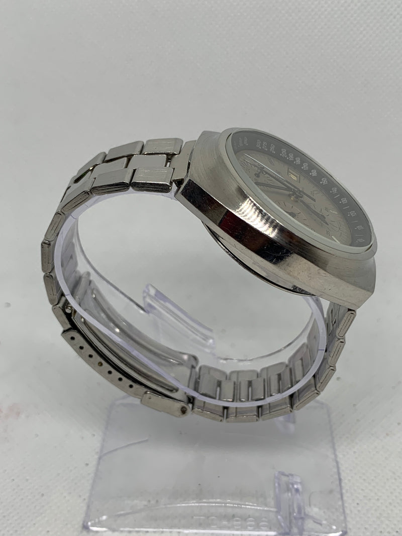 Heuer Pewter Stainless Steel Chronograph