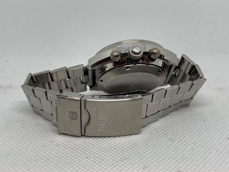 Heuer Pewter Stainless Steel Chronograph