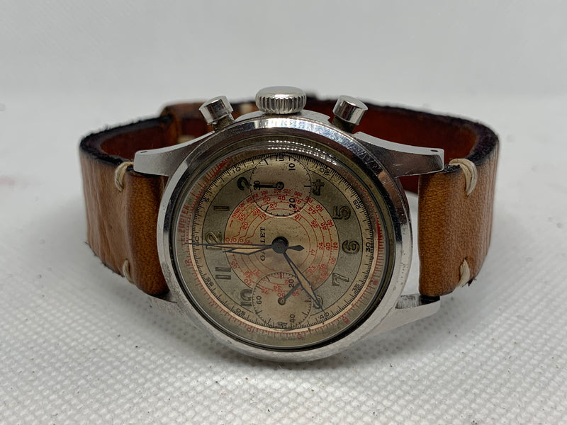 Gallet Multichron Chronograph 30M Clamshell Excellent