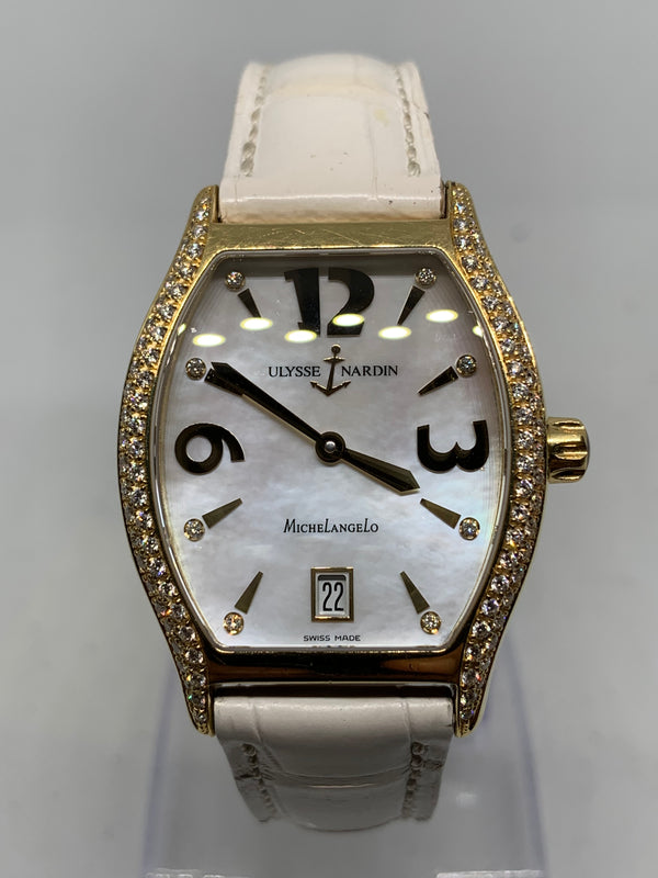 Ulysse Nardin Michelangelo Watch 18K Solid Gold Diamond