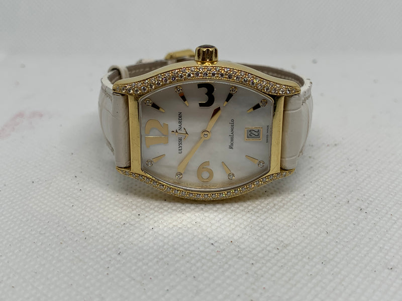 Ulysse Nardin Michelangelo Watch 18K Solid Gold Diamond