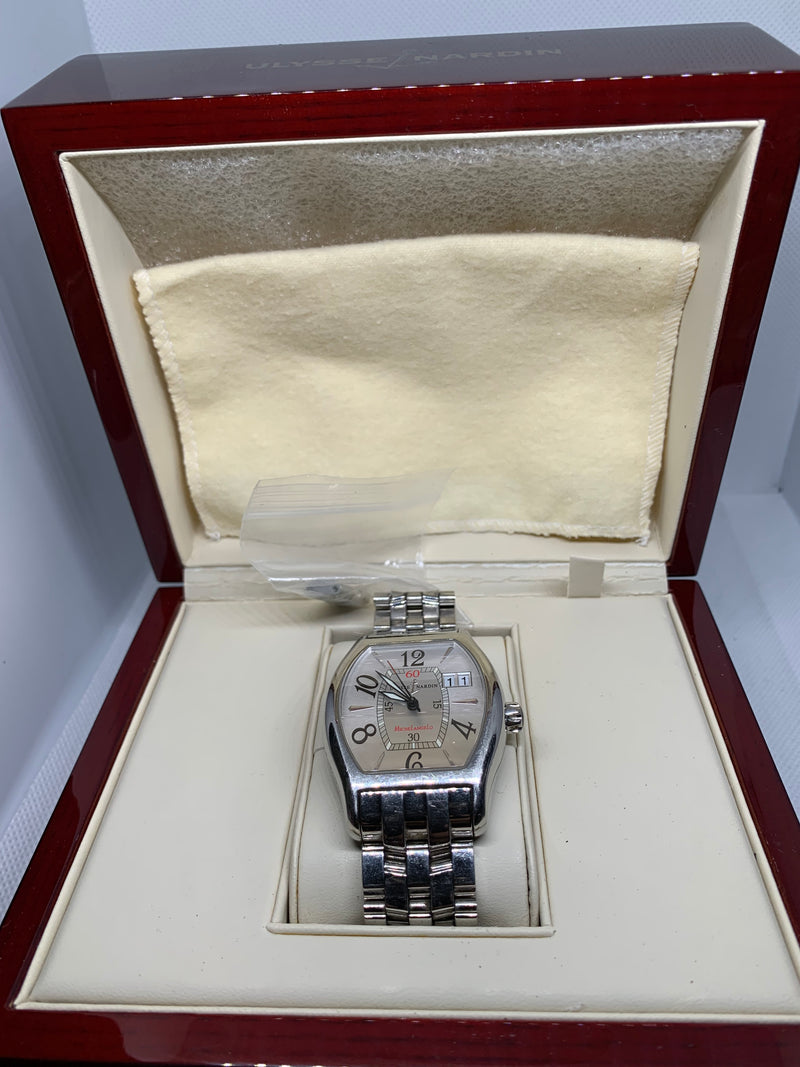 Ulysse Nardin Michelangelo Big Date 233-68 35 x 37mm Silver Dial Steel Braclet Full Set Excellent