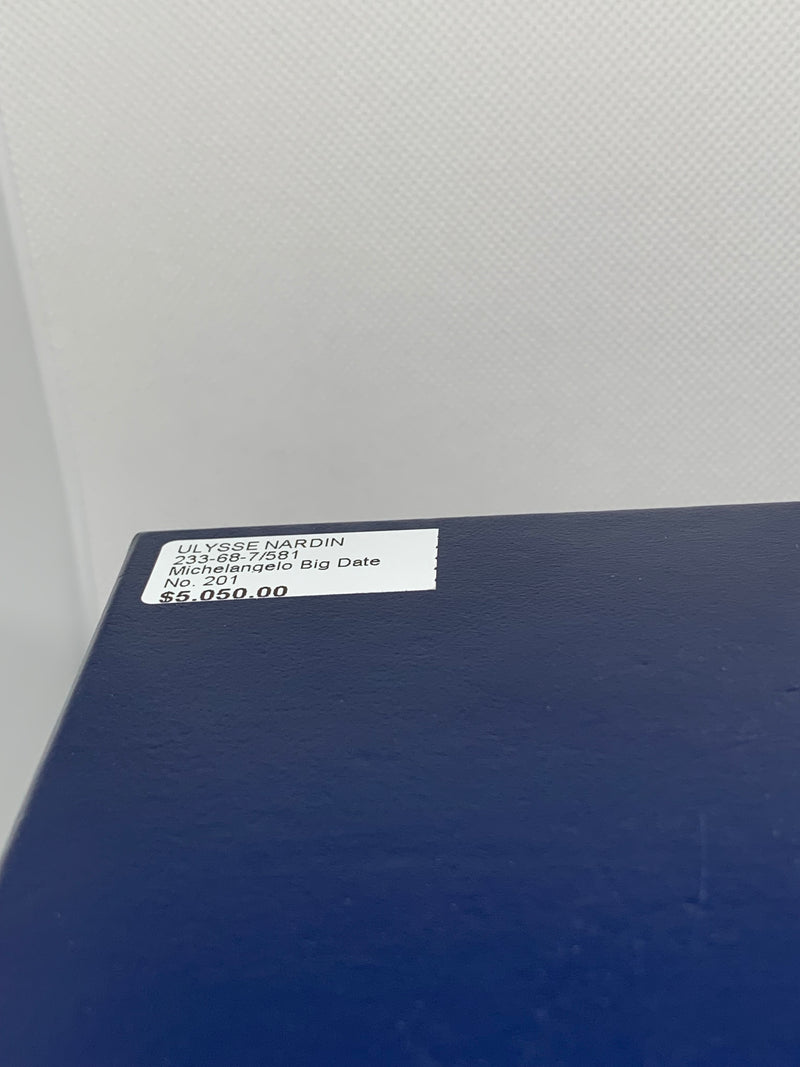 Ulysse Nardin Michelangelo Big Date 233-68 35 x 37mm Silver Dial Steel Braclet Full Set Excellent