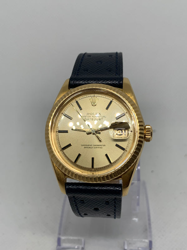 Rolex Datejust 36 36mm 1601 18K Solid Yellow Gold Gold Dial Automatic Watch Unpolished Case