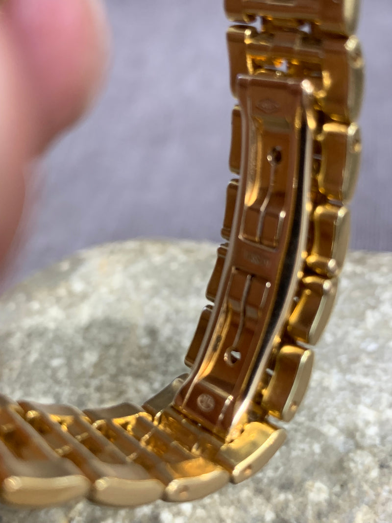 Jaeger-LeCoultre Reverso 18k Solid Gold Rectangular Reverso 2ct Diamond Rubies Bracelet Manual Winding Watch