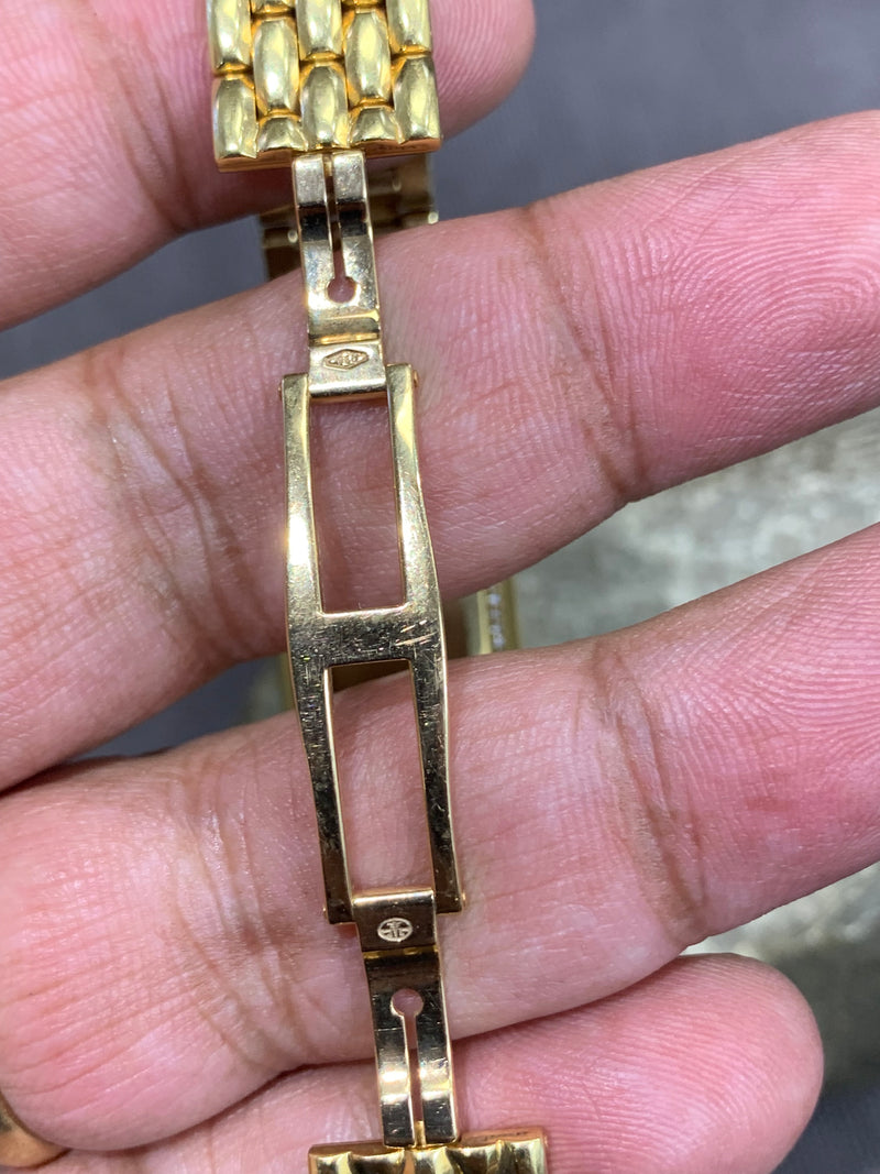 Jaeger-LeCoultre Reverso 18k Solid Gold Rectangular Reverso 2ct Diamond Rubies Bracelet Manual Winding Watch