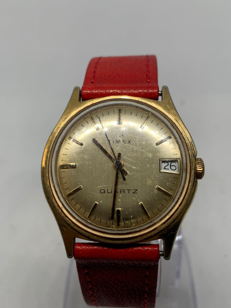 Timex Quartz Date Vintage Watch Ca 1980s