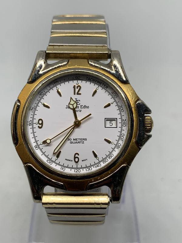 Jacques Edho Paris Quartz Date Vintage Watch Ca 1980s