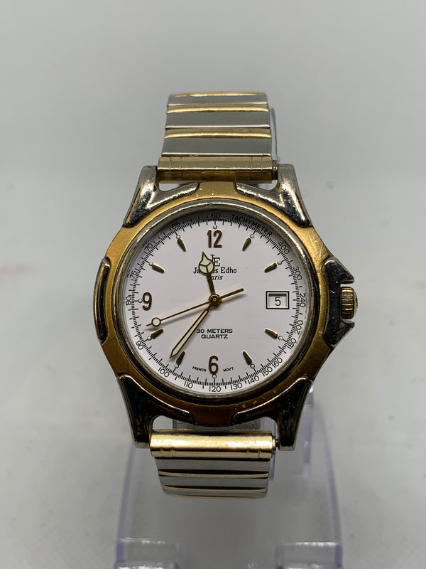 Jacques Edho Paris Quartz Date Vintage Watch Ca 1980s