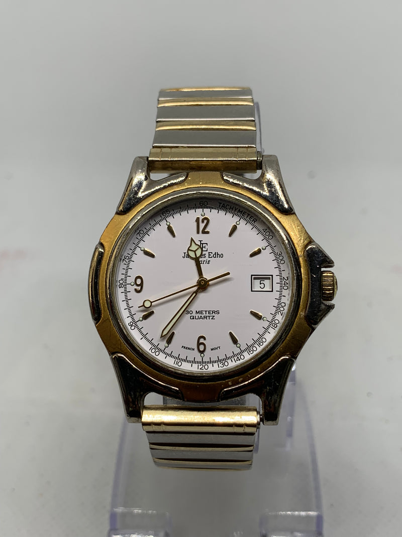 Jacques Edho Paris Quartz Date Vintage Watch Ca 1980s