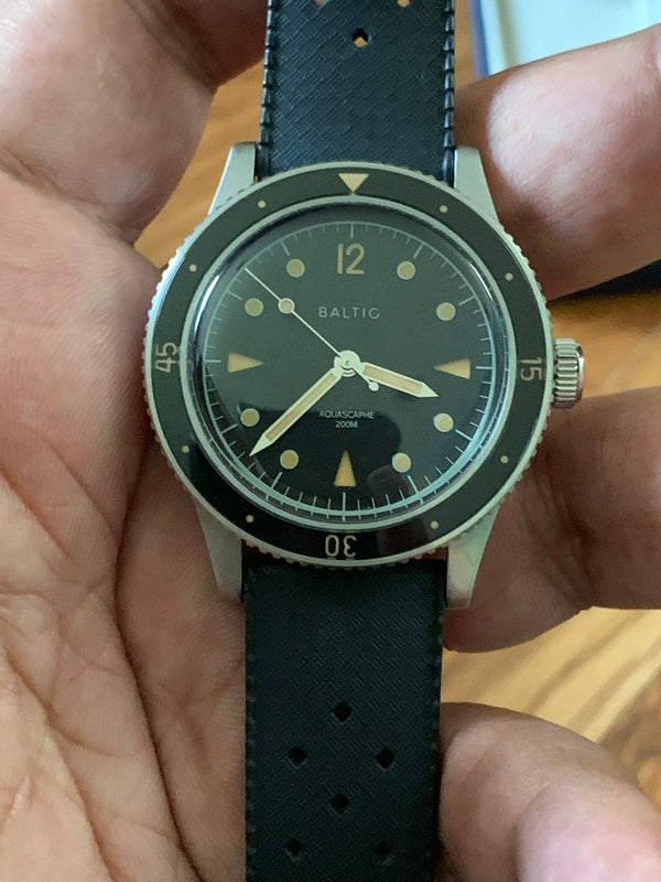 Baltic Aquascaphe Classic Black Cream 39mm Automatic 200m