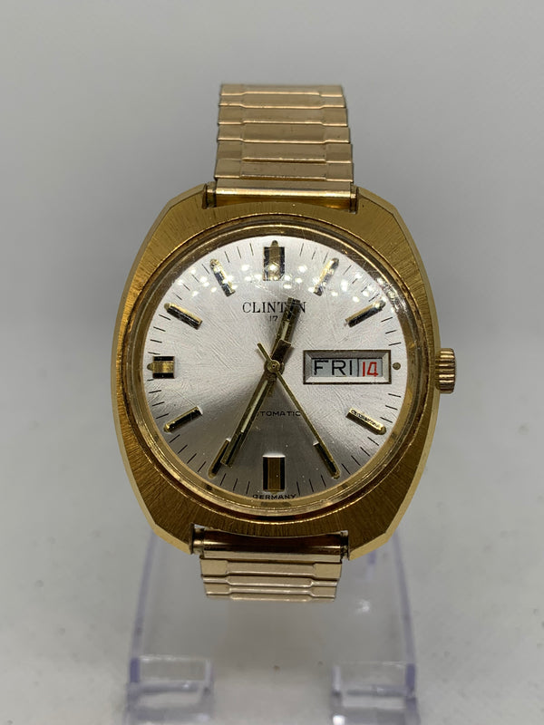 Clinton Automatic Day Date Ca 1970s Watch