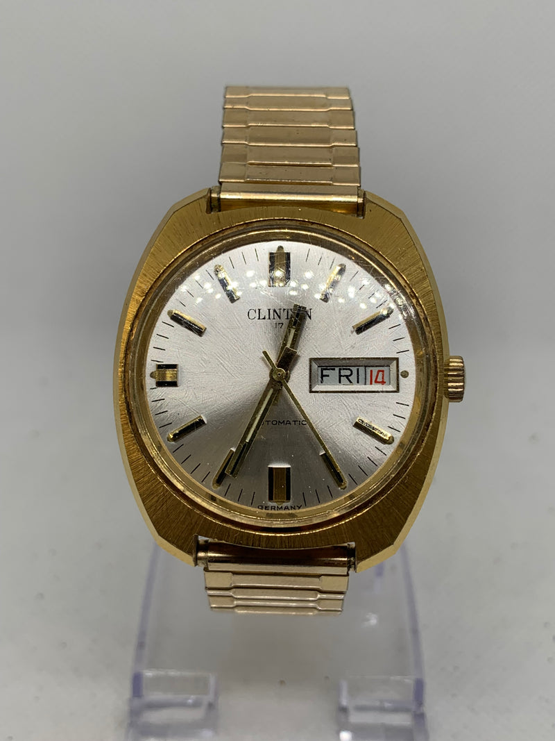 Clinton Automatic Day Date Ca 1970s Watch