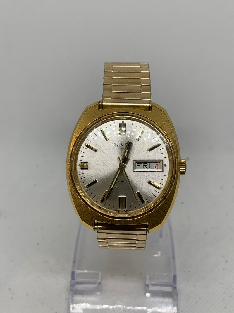 Clinton Automatic Day Date Ca 1970s Watch