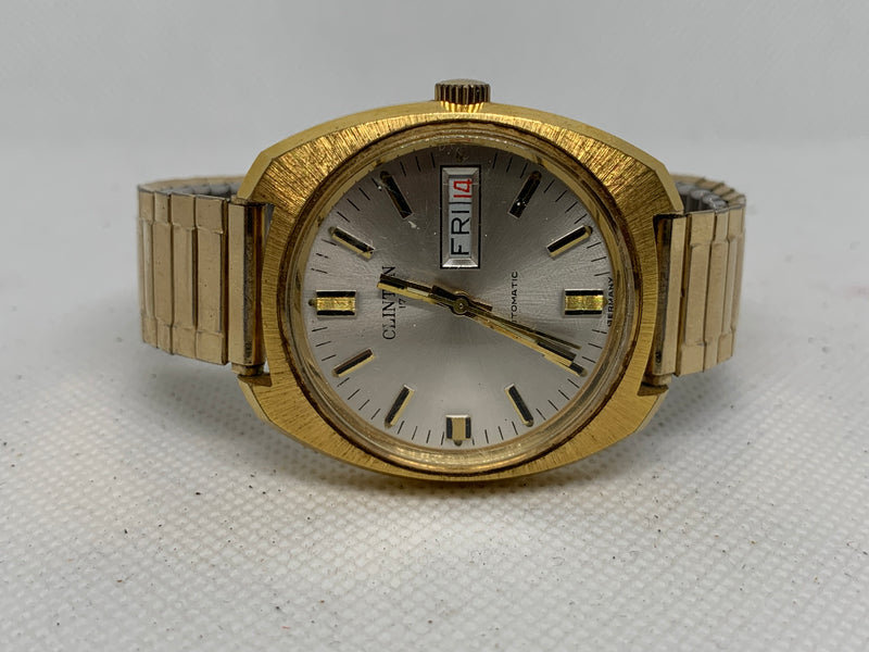 Clinton Automatic Day Date Ca 1970s Watch