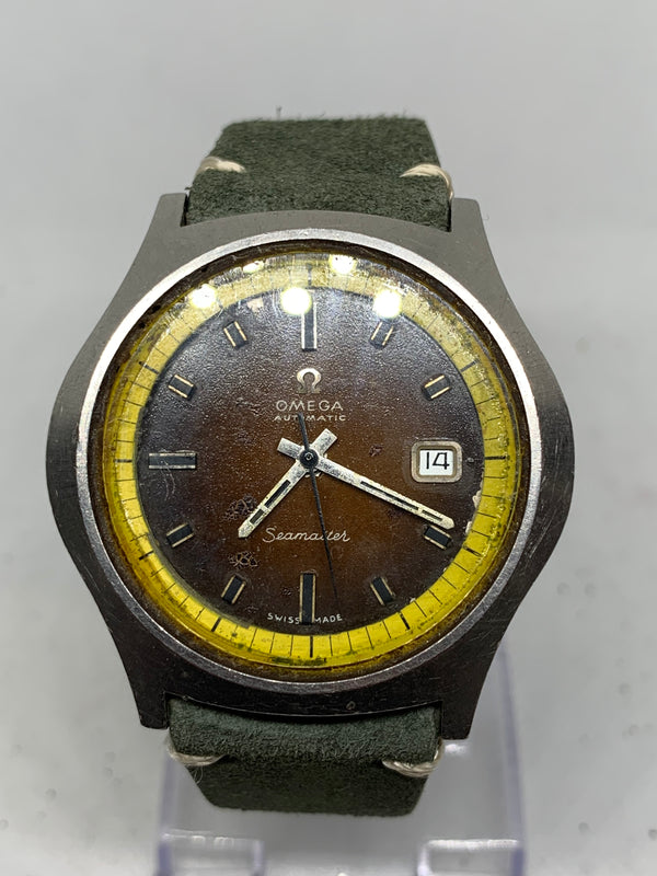 Omega Seamaster Automatic Big Yellow 42mm Rare Ref 166.066