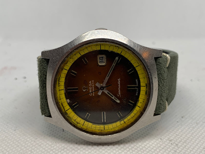 Omega Seamaster Automatic Big Yellow 42mm Rare Ref 166.066